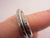 Diamond in 18k White Gold Twist Cross Ring Size UK P+ Vintage c1980