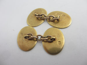 2 Colour 18k Gold Cufflinks Vintage c1950