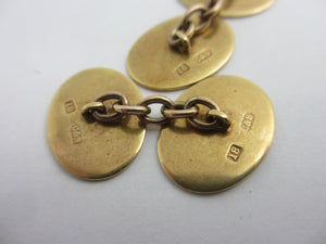 2 Colour 18k Gold Cufflinks Vintage c1950