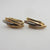 2 Colour 9k Gold Stud Earrings Vintage c1980