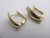 2 Colour 9k Gold Stud Earrings Vintage c1980