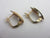 2 Colour 9k Gold Stud Earrings Vintage c1980