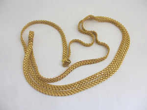 22k Gold Snake Link Chain Necklace 82.0cm / 32.2" Vintage Art Deco