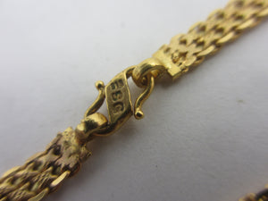 22k Gold Snake Link Chain Necklace 82.0cm / 32.2" Vintage Art Deco