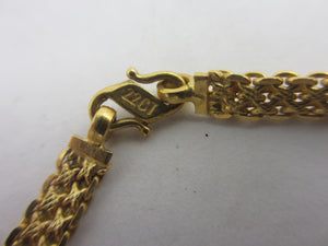 22k Gold Snake Link Chain Necklace 82.0cm / 32.2" Vintage Art Deco