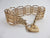 7 Bar Gate Bracelet in 9k Gold heart Padlock Clasp Vintage 1981