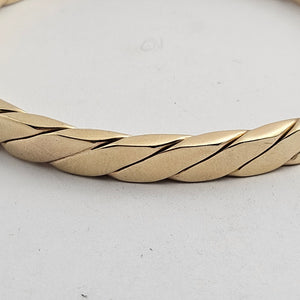 9k Gold Twist Bangle Bracelet Vintage 1987