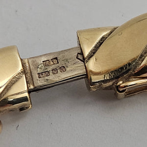 9k Gold Twist Bangle Bracelet Vintage 1987
