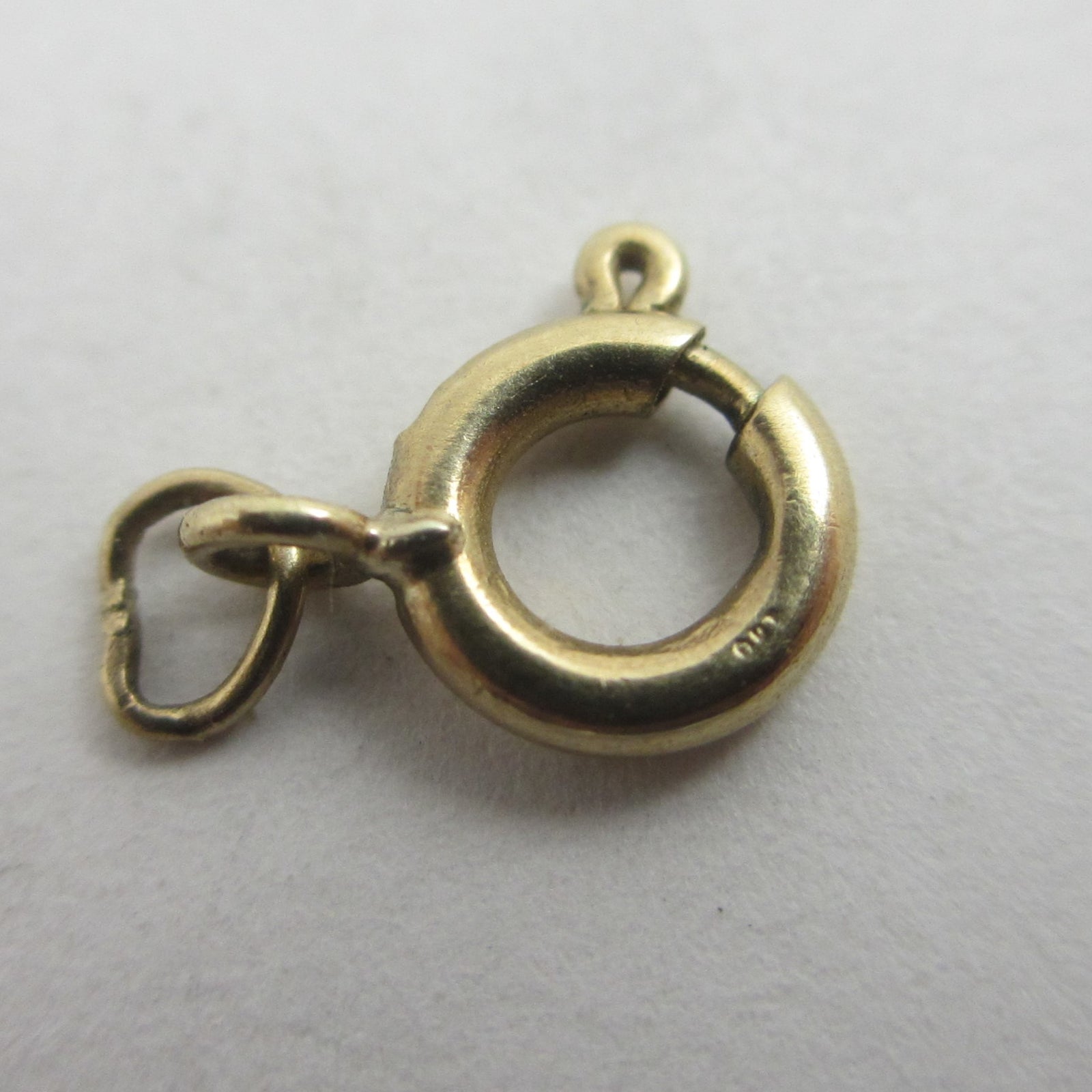 9k Gold Necklace or Bracelet Bolt Ring Clasp Findings Vintage Art Deco c1920