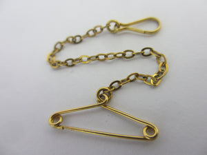 Brooch or Pendant 9k Gold Safety Clip Clasp Findings Vintage Art Deco