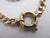 9k Gold Chain Bracelet Large Bolt Ring Clasp Vintage c1980