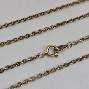 English Hallmark 9k Gold Chin Link Necklace 52.5 cm / 20.6" Vintage 1982