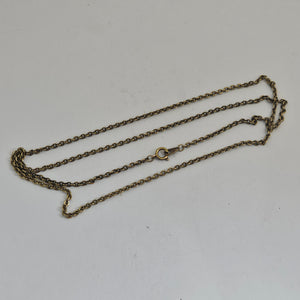 English Hallmark 9k Gold Chin Link Necklace 52.5 cm / 20.6" Vintage 1982