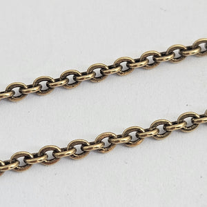 English Hallmark 9k Gold Chin Link Necklace 52.5 cm / 20.6" Vintage 1982