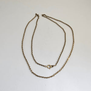 English Hallmark 9k Gold Chin Link Necklace 52.5 cm / 20.6" Vintage 1982