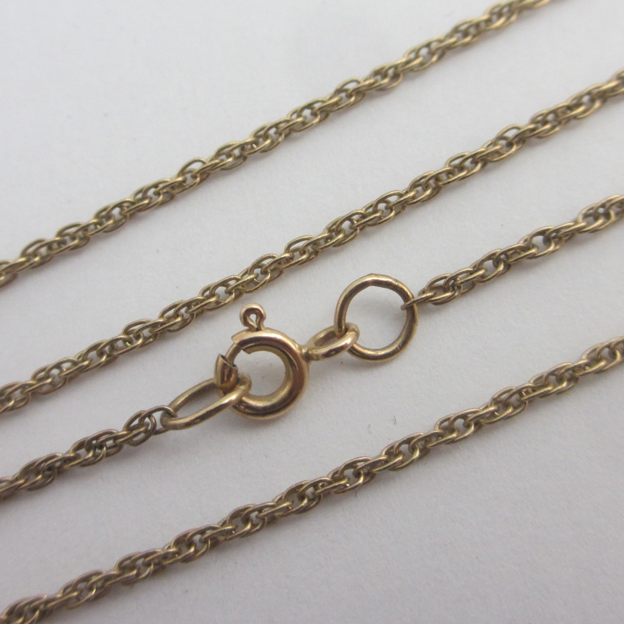 9k Gold Chain Link Necklace 46.4cm / 18.3" Vintage Hallmarked