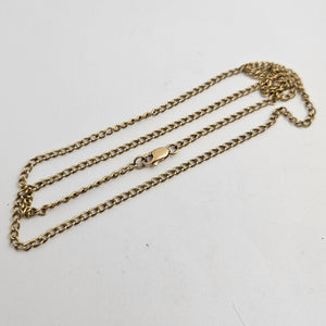 Fine Curb Link Chain Necklace in 9k Gold 52.8cm / 20.7" Vintage