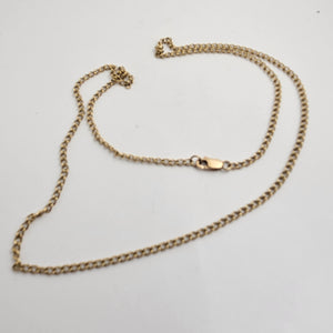 Fine Curb Link Chain Necklace in 9k Gold 52.8cm / 20.7" Vintage