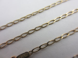 9k Gold Curb Chain Link Necklace 46.0cm / 18.1" Vintage c1980