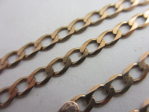 9k Gold Curb Link Chain Necklace 46.4cm / 18.2" Vintage