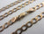 9k Gold Curb Link Chain Necklace 46.4cm / 18.2" Vintage