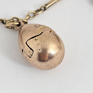 Rare Coin, Car, Opening Egg and Horse Related 9k Gold Charm Bracelet Vintage