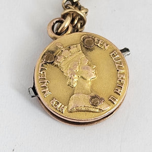 Rare Coin, Car, Opening Egg and Horse Related 9k Gold Charm Bracelet Vintage