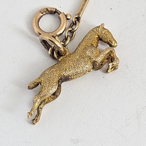Rare Coin, Car, Opening Egg and Horse Related 9k Gold Charm Bracelet Vintage