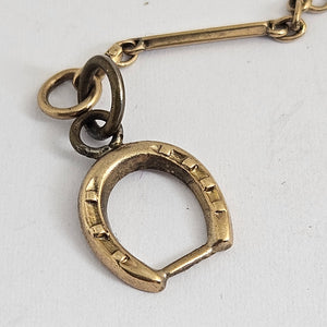 Rare Coin, Car, Opening Egg and Horse Related 9k Gold Charm Bracelet Vintage