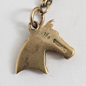 Rare Coin, Car, Opening Egg and Horse Related 9k Gold Charm Bracelet Vintage