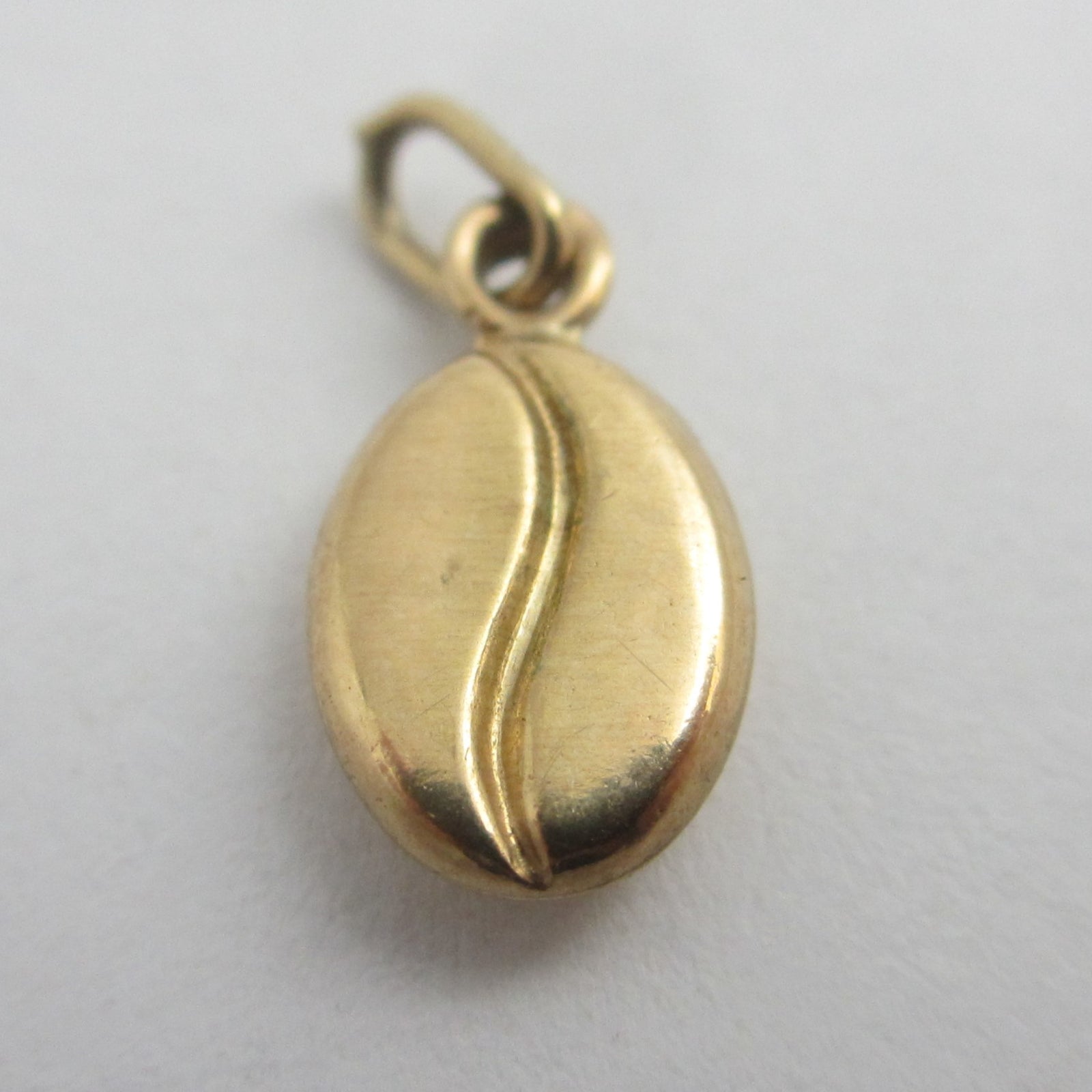 Coffee Bean 9k Gold Nescafe Advertising Charm or Pendant Vintage c1980