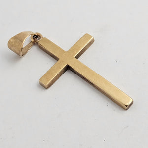 9k Gold Cross Pendant Vintage c1950