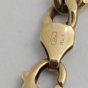 9k Gold Curb Link Chain Bracelet Vintage