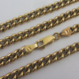 9k Gold Chin Necklace 52.2cm / 20.5" Vintage 1970 English Hallmark