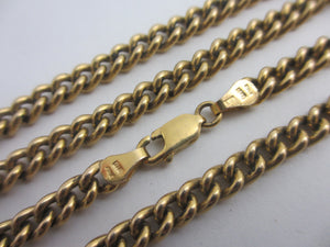 9k Gold Chin Necklace 52.2cm / 20.5" Vintage 1970 English Hallmark