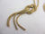 Stylish 9k Gold Dangling Lovers Knot Pendant Necklace Vintage 1976
