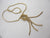 Stylish 9k Gold Dangling Lovers Knot Pendant Necklace Vintage 1976