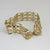 English 9k Gold Gate Bracelet Heart Padlock Clasp Vintage