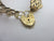 English 9k Gold Gate Bracelet Heart Padlock Clasp Vintage