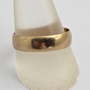 Marriage Wedding Band Ring in 9k Gold Vintage English Hallmark Size UK V+