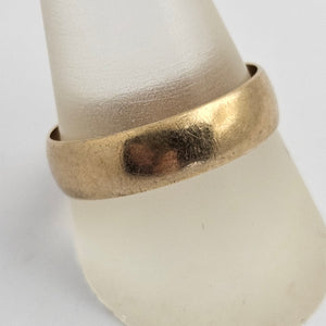 Marriage Wedding Band Ring in 9k Gold Vintage English Hallmark Size UK V+