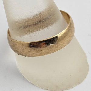 Marriage Wedding Band Ring in 9k Gold Vintage English Hallmark Size UK V+