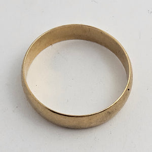 Marriage Wedding Band Ring in 9k Gold Vintage English Hallmark Size UK V+