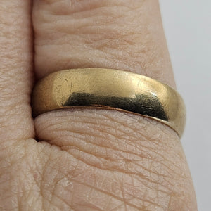 Marriage Wedding Band Ring in 9k Gold Vintage English Hallmark Size UK V+