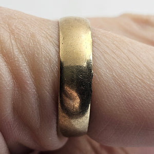 Marriage Wedding Band Ring in 9k Gold Vintage English Hallmark Size UK V+