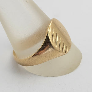 9k Gold Signet Ring Vintage c1950 Size UK X