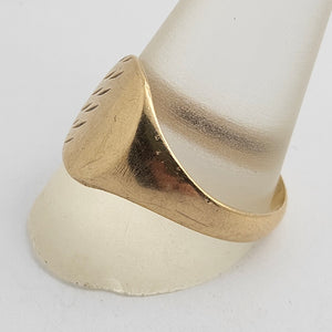 9k Gold Signet Ring Vintage c1950 Size UK X