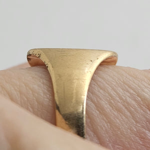 9k Gold Signet Ring Vintage c1950 Size UK X