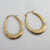 2 Colour 9k Gold Daughter Sleep Hoop Earrings Vintage c1980