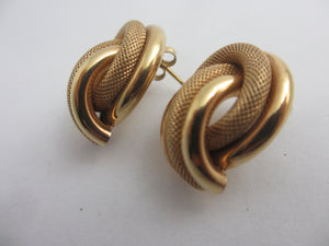 9k Gold Stud Earrings Vintage c1980